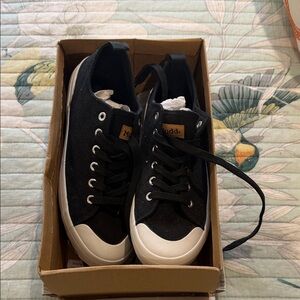 Mudd Black Sneakers with White Soles